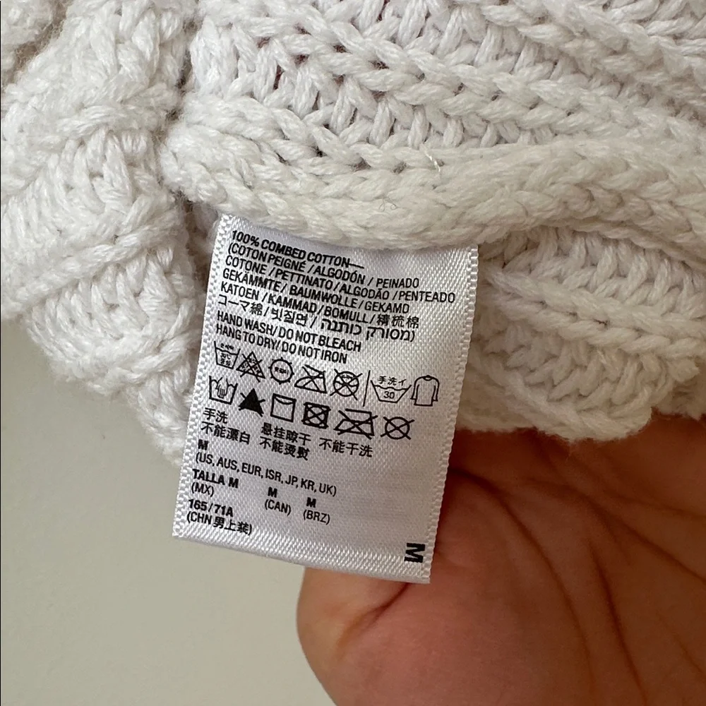 American Apparel cotton white knit sweater - Picture 4 of 4